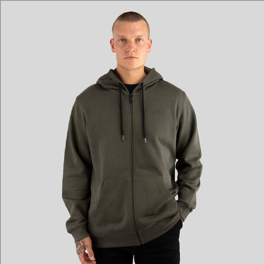 PURE VINTAGE-21 SMP mens zip front hoodie TARMAC - smpclothing